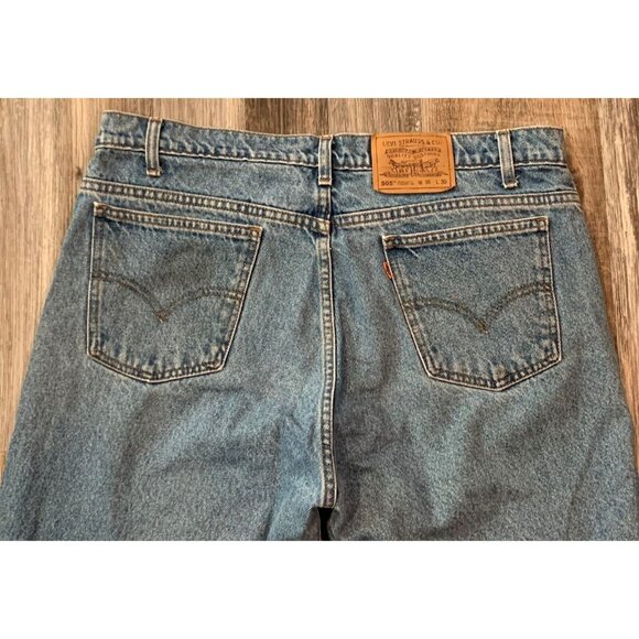 Levi's 505 Jeans Mens Size W38 X L30 Blue Denim Cotton Regular Fit Straight Leg - Picture 4 of 13